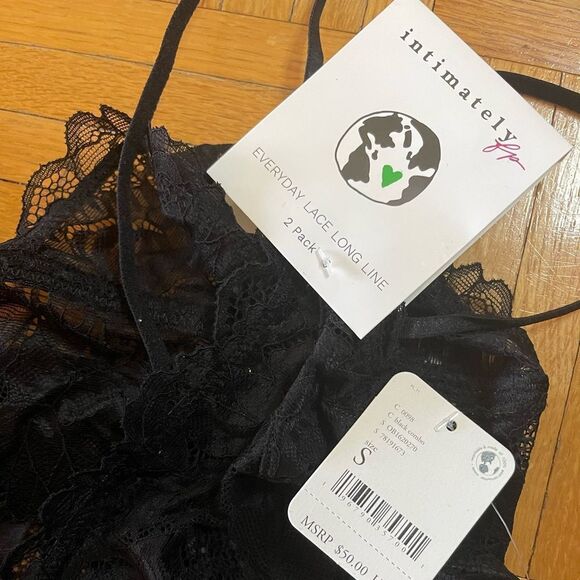 2 Free People Everyday Lace Longline Bralette Bra Size Small NWT -2 PACK - Picture 7 of 9